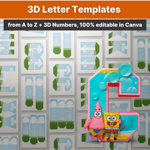 3D Letter Templates preview