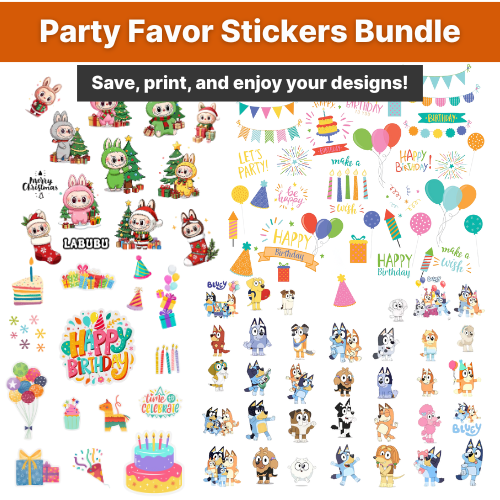 Party Favor Stickers Bundle preview