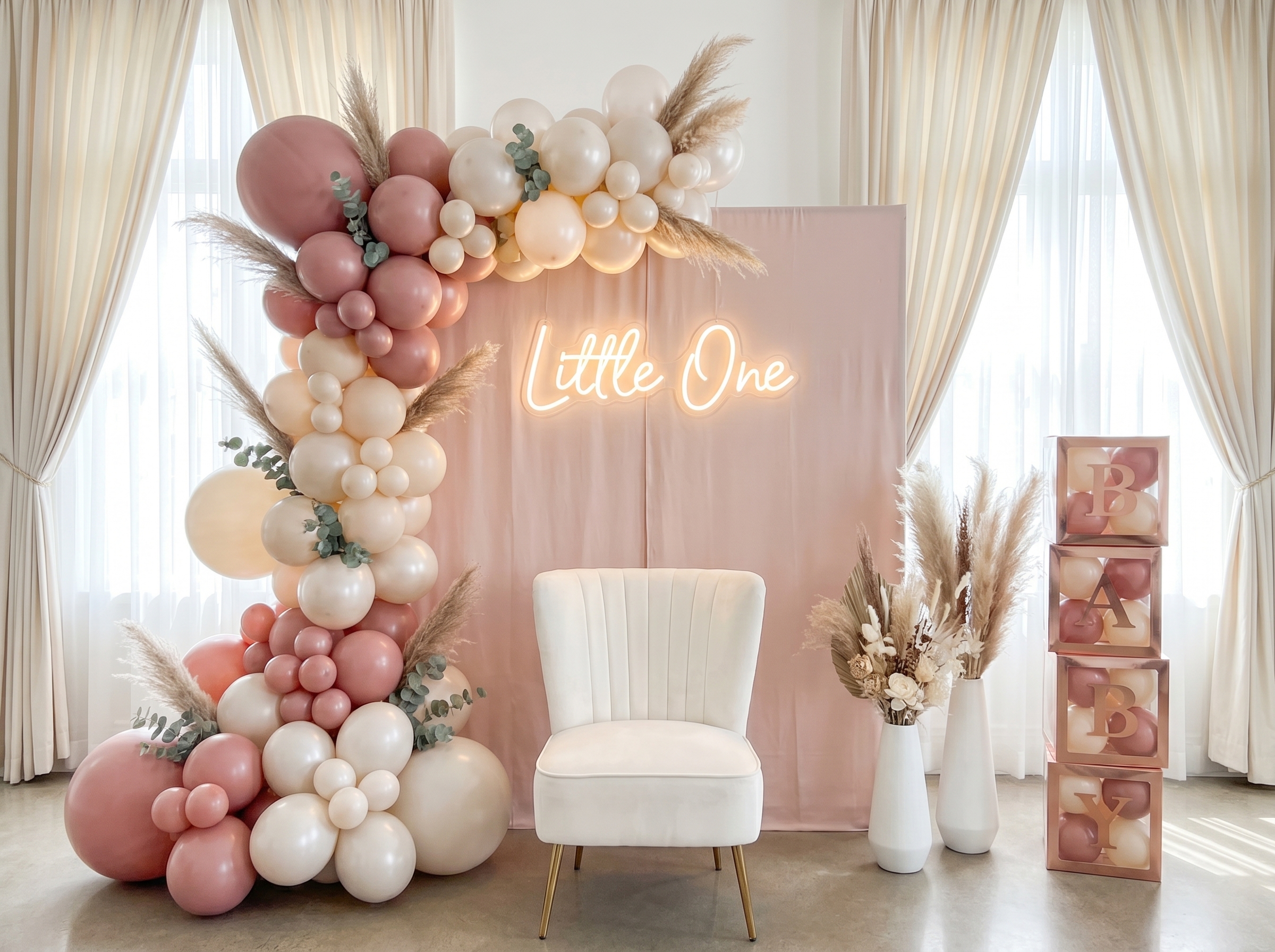 Baby Shower event decor mockups