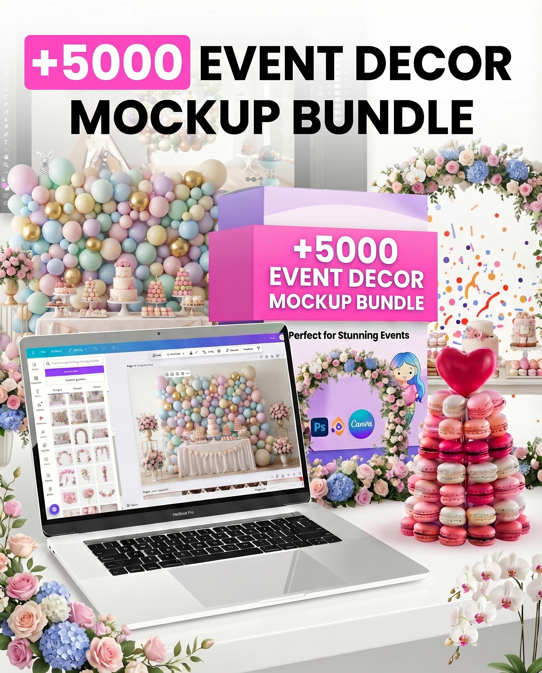 Event Decor Mockup Bundle — 5,000+ premium templates